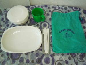 * camping Mate outdoor tableware set plastic ( plate plate all sorts * glass * cutlery )