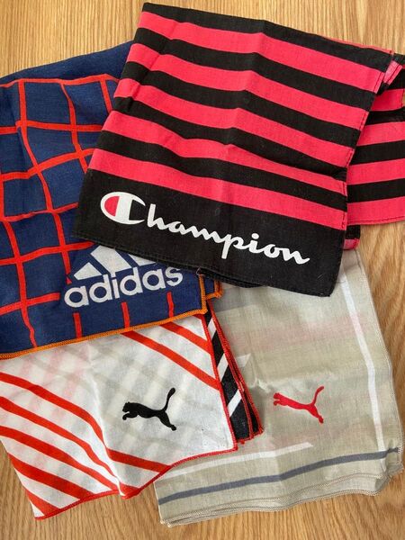 中古 ハンカチ 4枚セット adidas プーマ