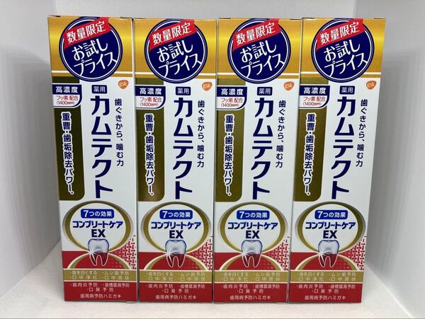 薬用カムテクト 歯磨き粉 ハミガキ コンプリートケアEX【95g×4本セット】歯周病予防 ハミガキペースト アース製薬