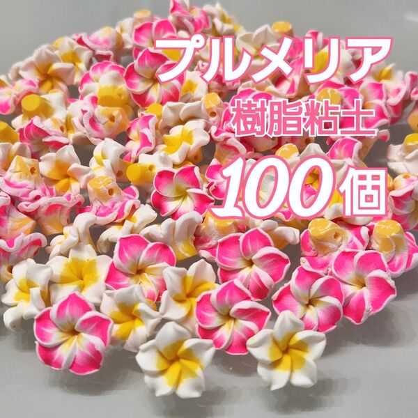 100こ☆プルメリア☆樹脂粘土☆粘土ビーズ☆カラーMIX☆まとめ売り☆割引対象外