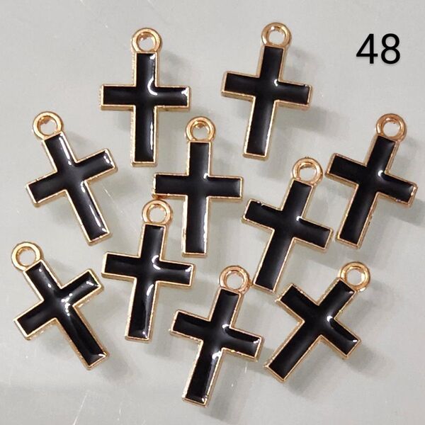 【48】☆1セット10こ入り☆十字架チャーム☆400円商品よりどり5つで1000円対象商品