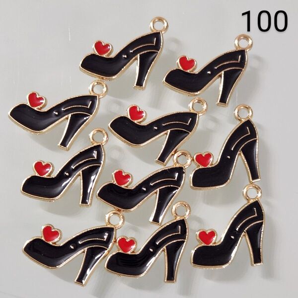 【100】☆1セット10こ入り☆ハイヒールチャーム☆400円商品よりどり5つで1000円対象商品