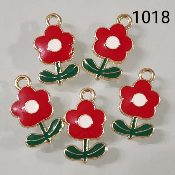 【1018】☆1セット5こ入り☆400円商品5つで1000円です☆お花チャーム