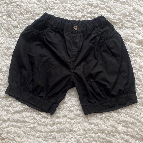 ショートパンツ キッズ 女の子 バルーン 黒 レディース ブラック 韓国 かわいい かぼちゃパンツ 春 夏