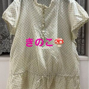 【期間限定】フランシュリッペ きのこ総柄ブラウジングブラウス