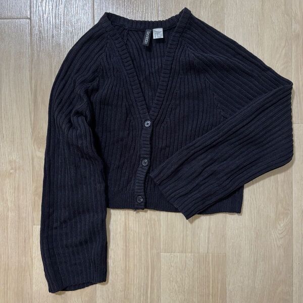 H&M DIVIDED クロップド丈 ショート カーディガン Sサイズ