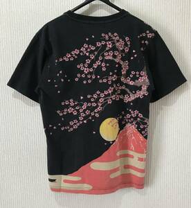 ＊にしき 錦 ORIENTAL BRAND 赤富士 夜桜 刺繍 半袖 Tシャツ カットソー トップス M 　　　　　　　　　BJBJ.B