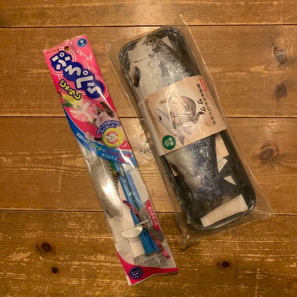 猫用おもちゃ 未使用 電動またたびぐるみ サケ ペティオ ぷろぺらじゃらし ロングタイプ グリーフェザー 猫じゃらし けりぐるみ