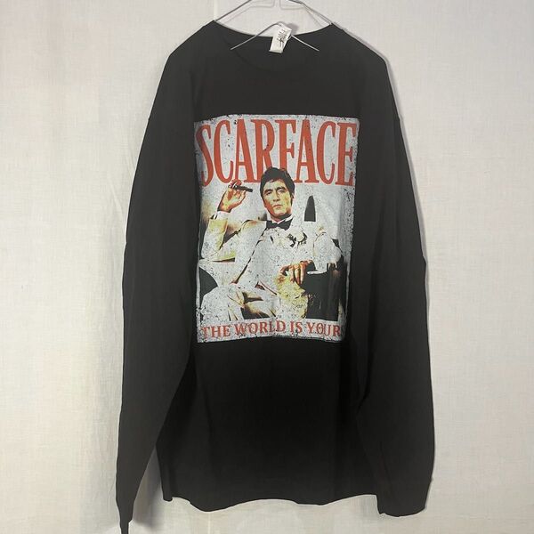 Scar Face ロンT 映画 長袖 ブラック 黒 ロングTシャツ