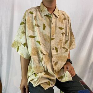 柄シャツ レーヨンシャツ 総柄 半袖シャツ