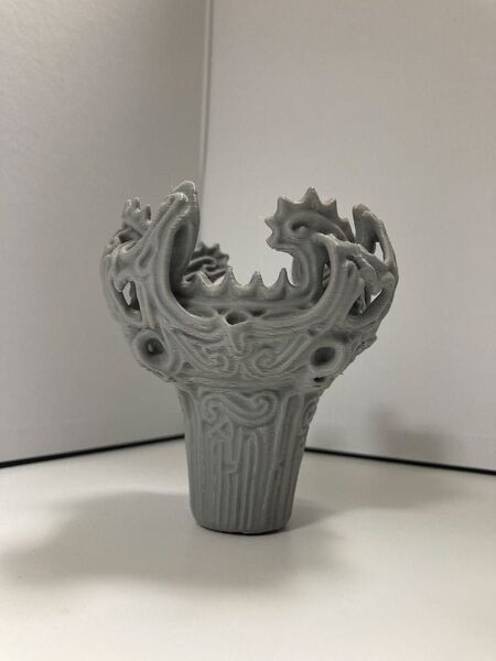 縄文土器(火焔土器) グレー 約8cm 置物