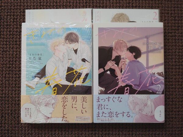 【新品/中古BLコミック】有馬嵐*きみの春花 1,2巻セット(特典付き)※即購入不可