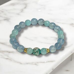 【3月誕生石】アクアマリン パワーストーン ブレスレット 天然石