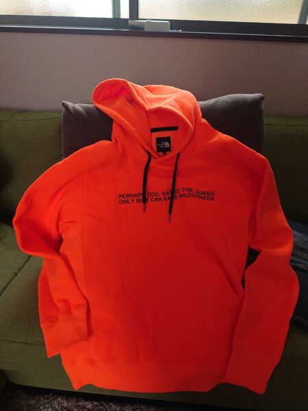 the north face ALTER限定パーカー 蛍光オレンジ XL