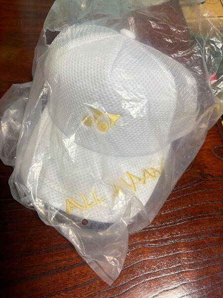 新品 ヨネックス YONEX オールジャパン 帽子キャップ インターハイ白金 ホワイト メッシュキャップ オシャレ 限定 2022