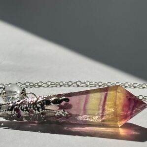 フローライト ペンデュラム 天然石 シルバー色