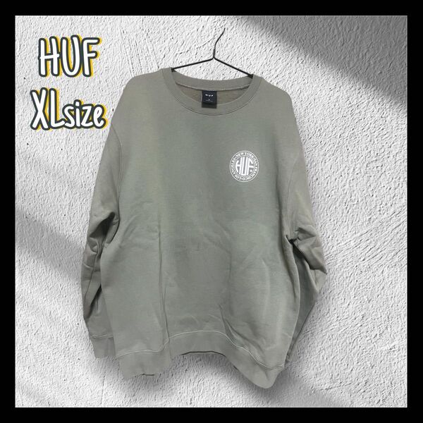 【即完売モデル】 HUF ハフ スウェット トレーナー クルーネック XL