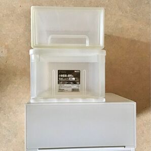 無印良品 ポリプロピレンケース 引出式 ホワイト クリアケース 天馬プレクシーケース3セット