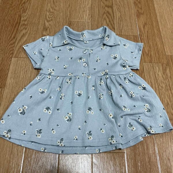 女の子 ワンピース 半袖 夏服 花柄