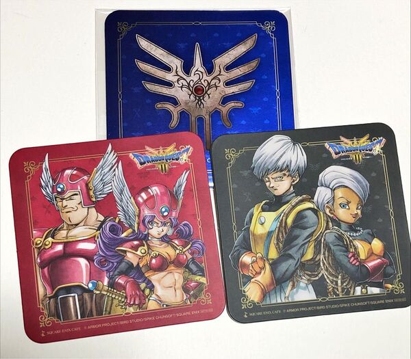 ドラクエ ドラクエ3 III ドラゴンクエストコラボカフェ スクエニカフェ コースター 戦士 盗賊 男 女