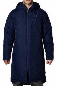  новый товар [ Under Armor ]MD bench пальто UA INSULATED LONG COAT длинное пальто мужской внешний спортивная одежда 