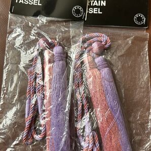 ◎クーポン併せ割引◎ フランフラン Franc franc カーテンタッセルボドス 淡パープル×ピンク1組(単2点)未使用自宅保管