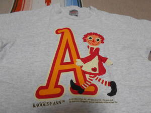 １９９３年製 RAGGEDY ANN MACMILLAN, Inc. ONEITA POWER-T ビンテージ Tシャツ 霜降りグレー MADE IN USA VINTAGE OLDSCHOOL ANTIQUES