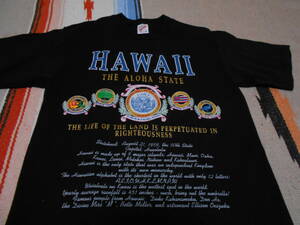 １９８０年代RUSSELL JERZEES HAWAII THE ALOHA STATEビンテージ スーベニアTシャツ MADE IN USA VINTAGEオールドサーフ フラダンス ハワイ