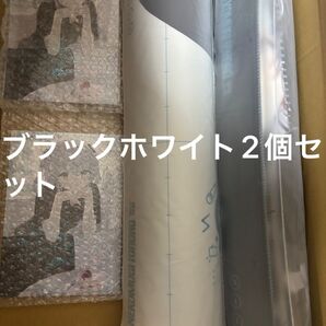 猫麦とろろ デスクマット ブラック(黒) ホワイト(白)セット ポストカード付き