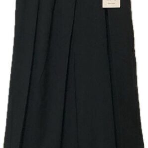 プチメゾンハイウエスト黒ワイドパンツ