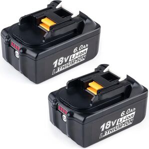 マキタ 18V 互換バッテリー BL1860b 6.0Ah 2個セット