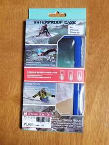 iPhone Xs X 用　WATERPROOF CASE　ブルー 未使用品