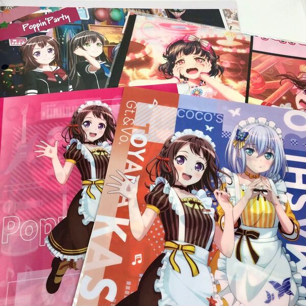 【新品未使用】BanG Dream! ガールズバンドパーティ! 4点セット クリアファイル A4ポスター 風呂敷