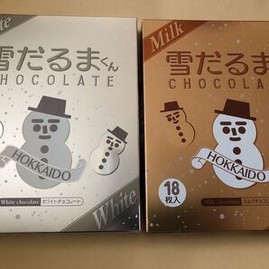 【新品未開封】雪だるまくんチョコレート ミルク ホワイト 18個入り 2箱セット