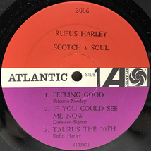 美盤!! MONO 初版 3色ラベル USオリジナル RUFUS HARLEY Scotch & Soul ('66 Atlantic 3006) ルーファス・ハーレイ Lp バグパイプ・ジャズ_画像3