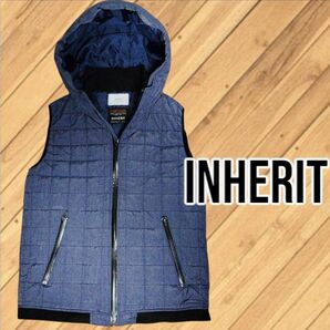 INHERIT インヘリットThermore ジップアップ キルティング 中綿ベスト L