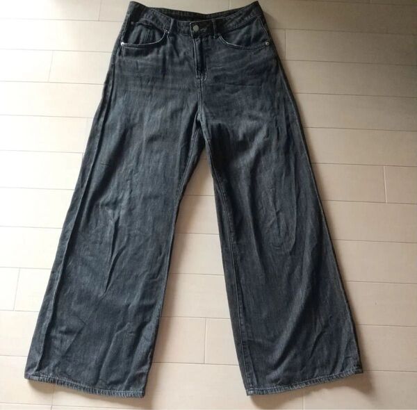 H&M DENIM ジーンズ L〜LL (黒)