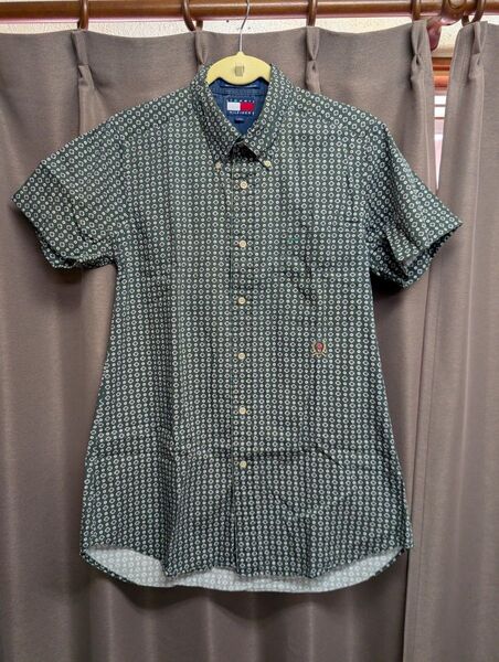 TOMMY HILFIGER 半袖コットンシャツ L ボタンダウン