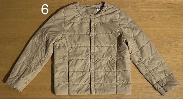 UNIQLO ダウン ジャケット アウター ジャンパー 130cm (ベージュ)