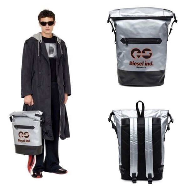 新品★DIESEL ディーゼル リュックサック バックパック シルバ一