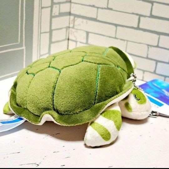 【新品未使用】美ら海水族館 沖縄 ウミガメ 寝顔 ぬいぐるみキーホルダー カメ