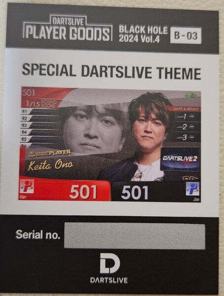B賞 小野恵太 ダーツライブテーマ
