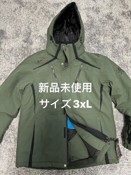 新品未使用 スノーボードウェア サイズ3XL ジャケット 厚手 カーキ グリーン スノボ スキーウェア 防寒 防風 アウトドア用品