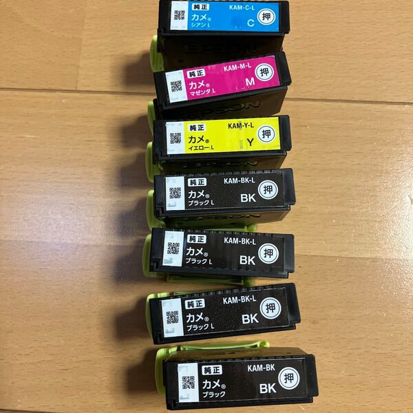 使用済インクカートリッジ エプソン純正カメ 7個セット