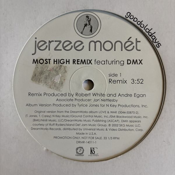 Jerzee Monet - Most High (Remix) (USオリジナル/プロモオンリー/Promo)