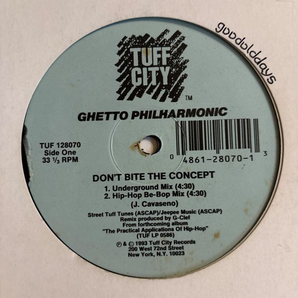 Ghetto Philharmonic - Don't Bite The Concept (USオリジナル/レアニュースクールマイナー/Jazzy Hip Hop/ジャジーヒップホップ)