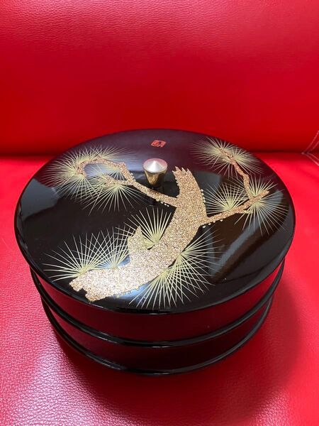 漆器 菓子器 二段重