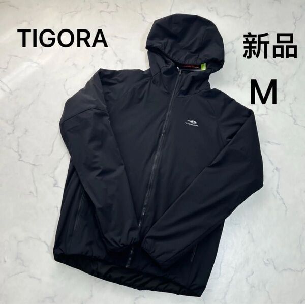 新品 TIGORA メンズ ウインドブレーカー サーモライトパデッドジャケット ランニング ウェア 軽量 中綿ジャケット Mサイズ