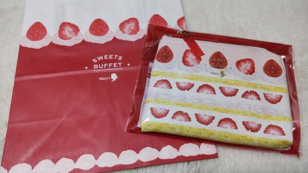 新品 Mary's チョコレート ストロベリー ポーチ 小物入れ 限定 プレゼント いちご ショート ケーキ
