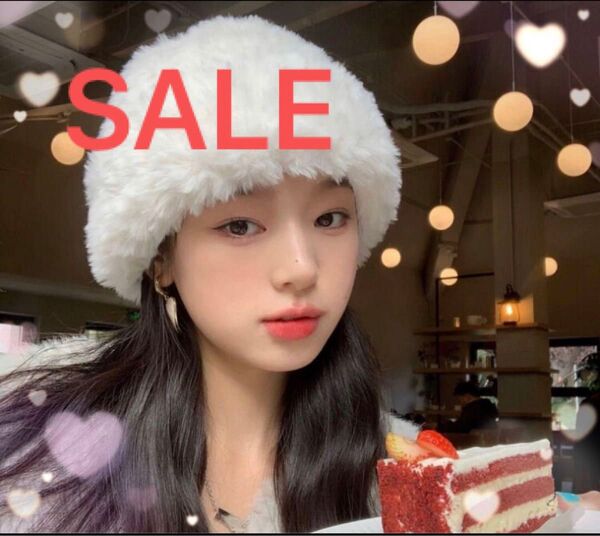 防寒 帽子 ニット帽 もこもこ ビーニー 可愛い 秋冬 ホワイト ユニセックス シンプル レディース ホワイト 白